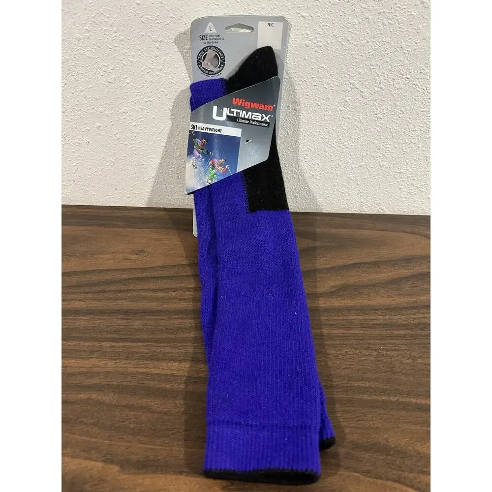 Vintage NWT Wigwam Socks Heavyweight‎ Ski Wool Blend Size L Hiking NOS Ultimax
